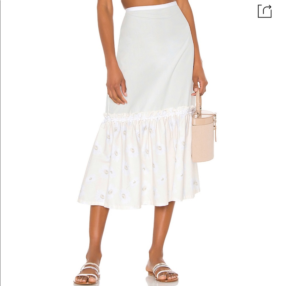 Solid & striped Peasant Tiered Floral-print skirt
